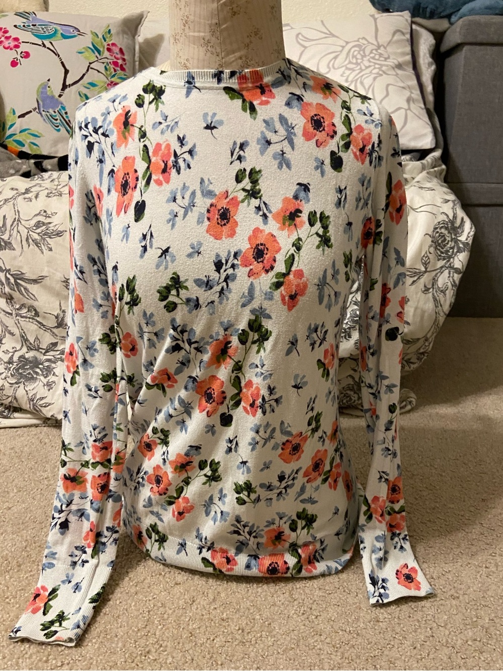 LOFT floral sweater